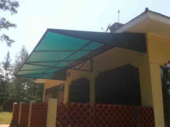 residential backyard canopy shade Kenyan home